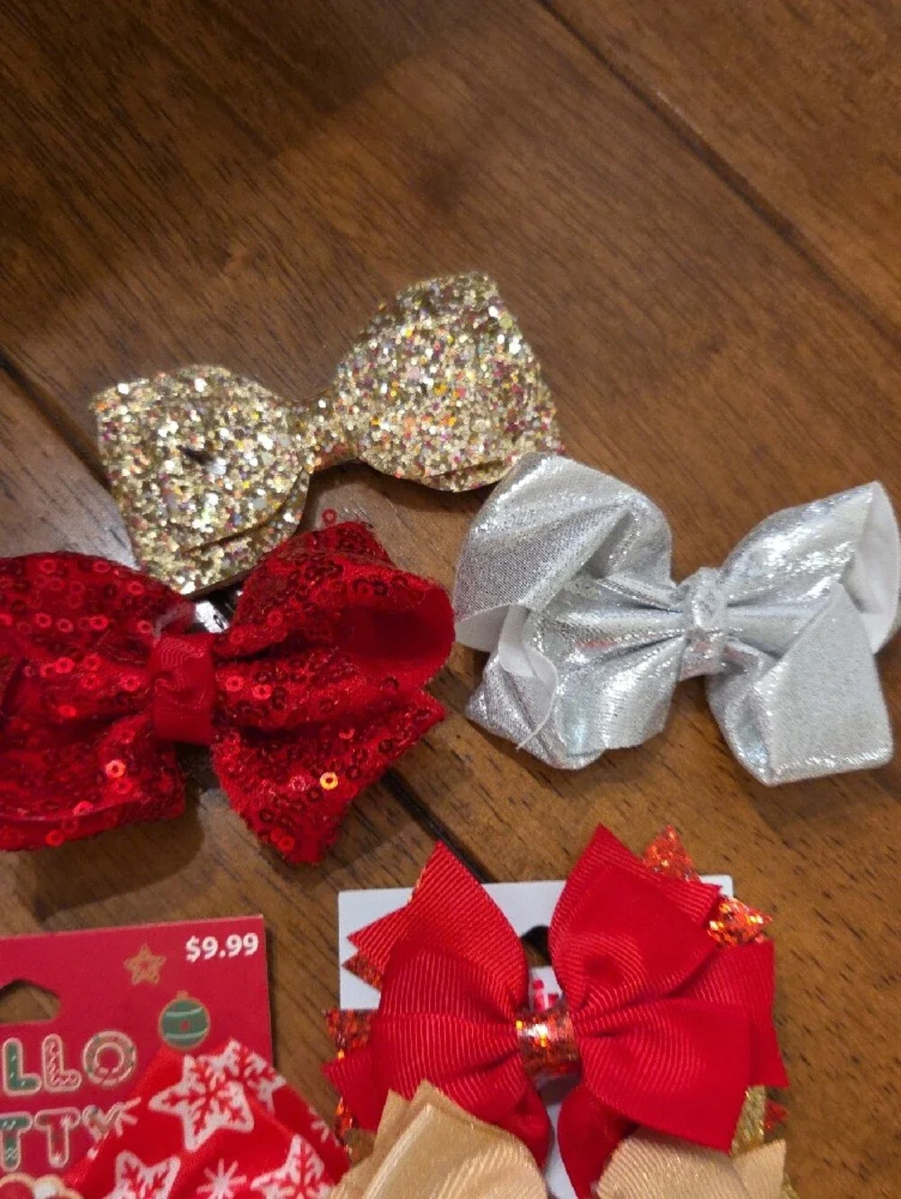 Holiday Red Bow Hair Clip - Kids Accessories Bundle Of Bows